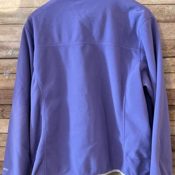 LL Bean Jacket Womens Full Zip Fleece Mock Neck Outdoor Lilac Size: Large - Picture 2 of 7